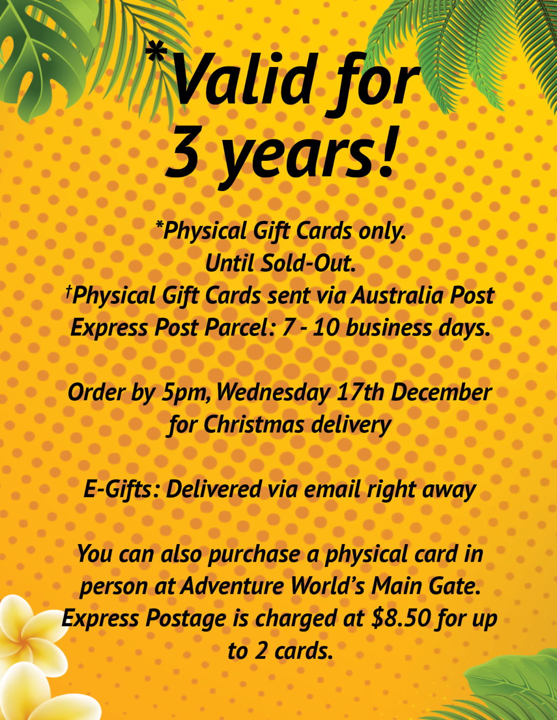 GOA tc 760 christmas cut off 2026